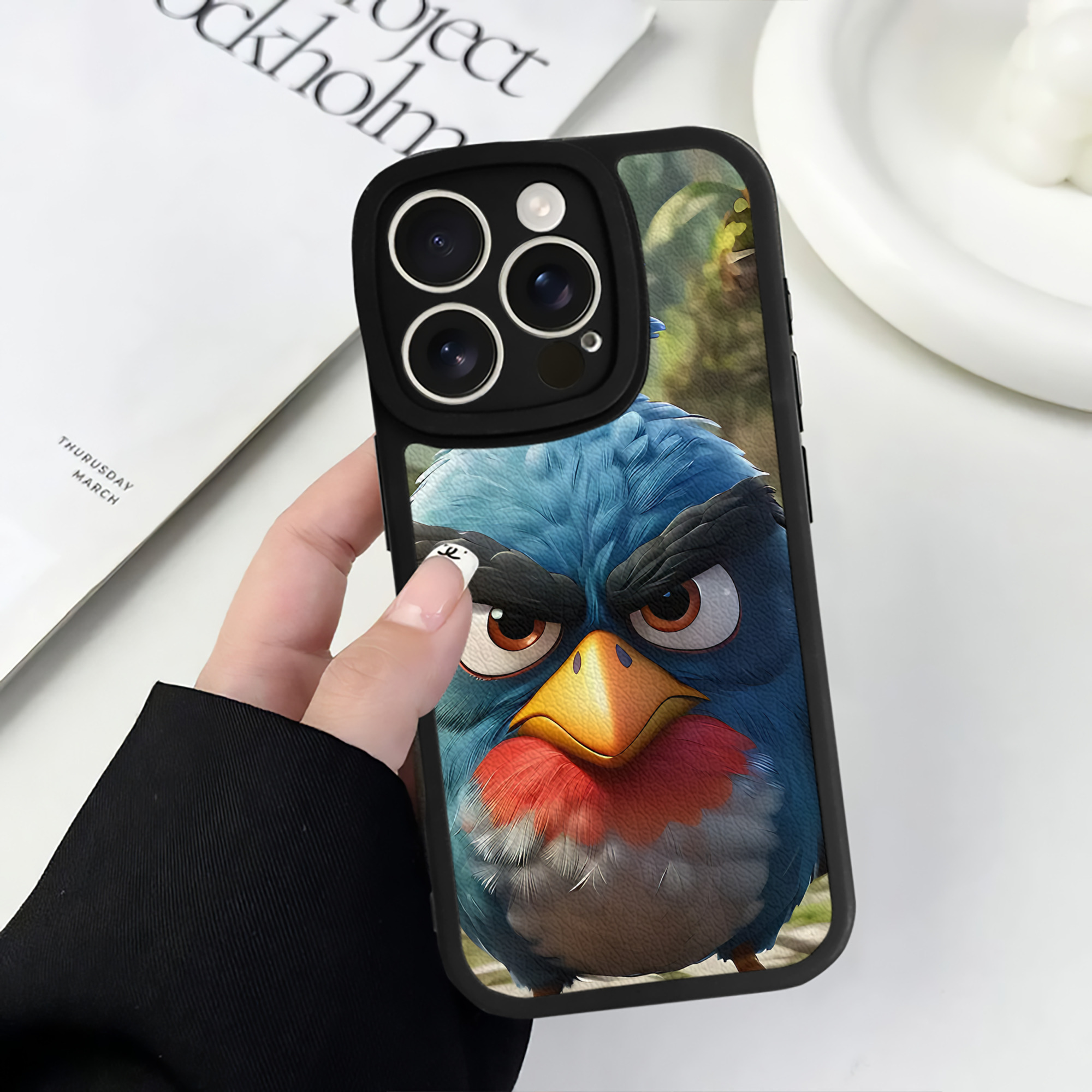 （画像用） Angry Birds アングリーバード 【iPhone 16シリーズ対応】シリコンスマホケース（レザー調） 材質：シリコン